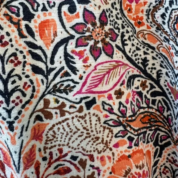 🌸 J. Jill Multicolor Floral Blouse | Lightweight, Flowy & Effortlessly Chic Sz M - Picture 5 of 9